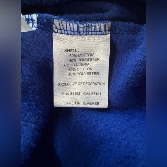 Buffalo Bills Hooded Pullover Blue and Red Sweatshirt - Picture 8 of 9